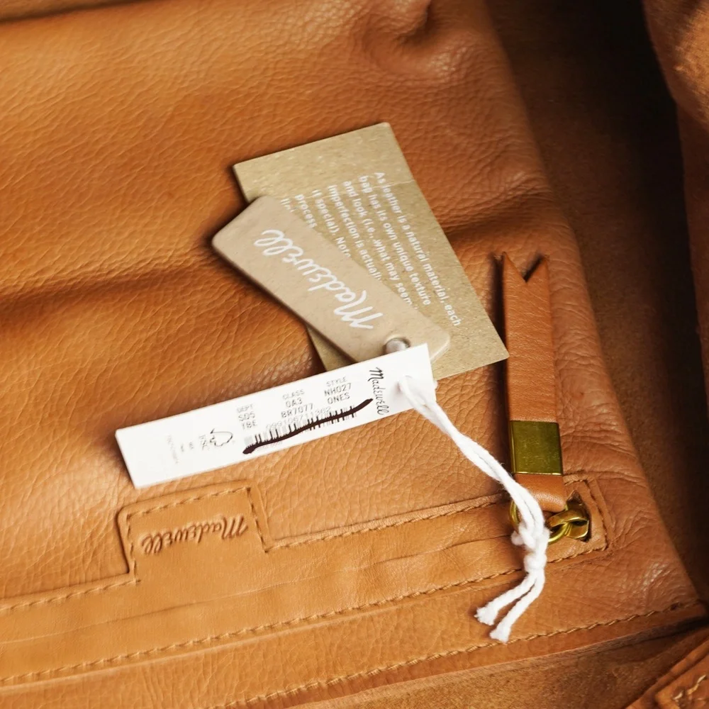 Madewell Tan Leather Tote Bag